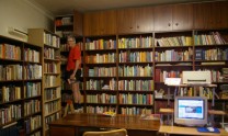 Errol Collen in his library.